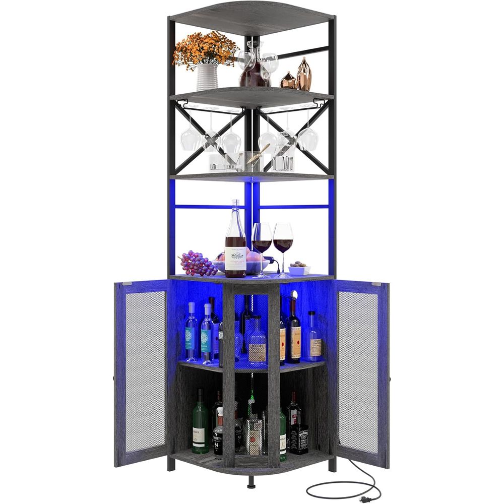 Wine & Beer Quito - 6-Tier Wine Bar Cabinet with LED