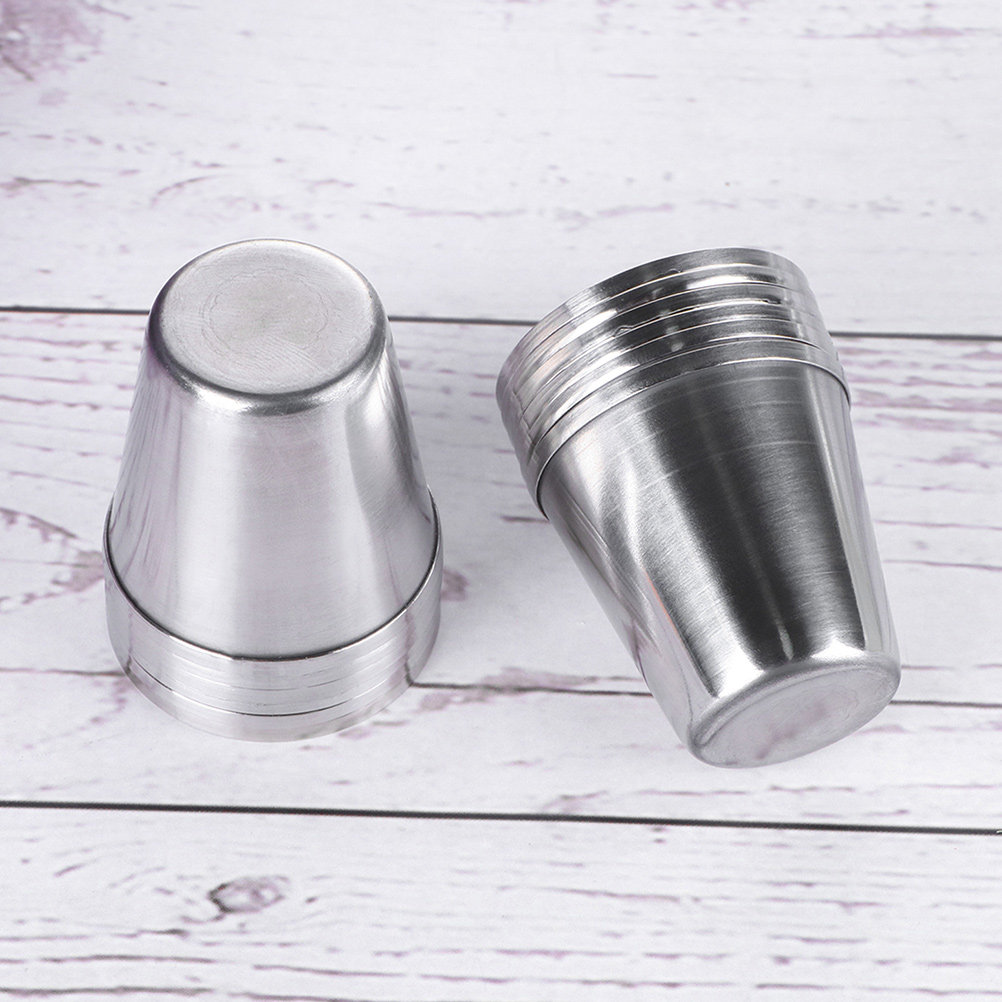 Wine With Beer Cocktail - 6pcs Stainless Steel Cups Barware For