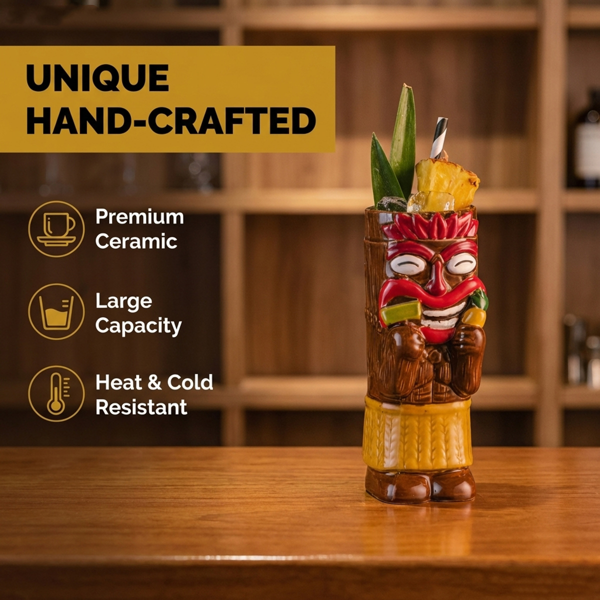 Wine With Beer Cocktail - Tiki Mug Hawaiian Cocktail Cups Creative