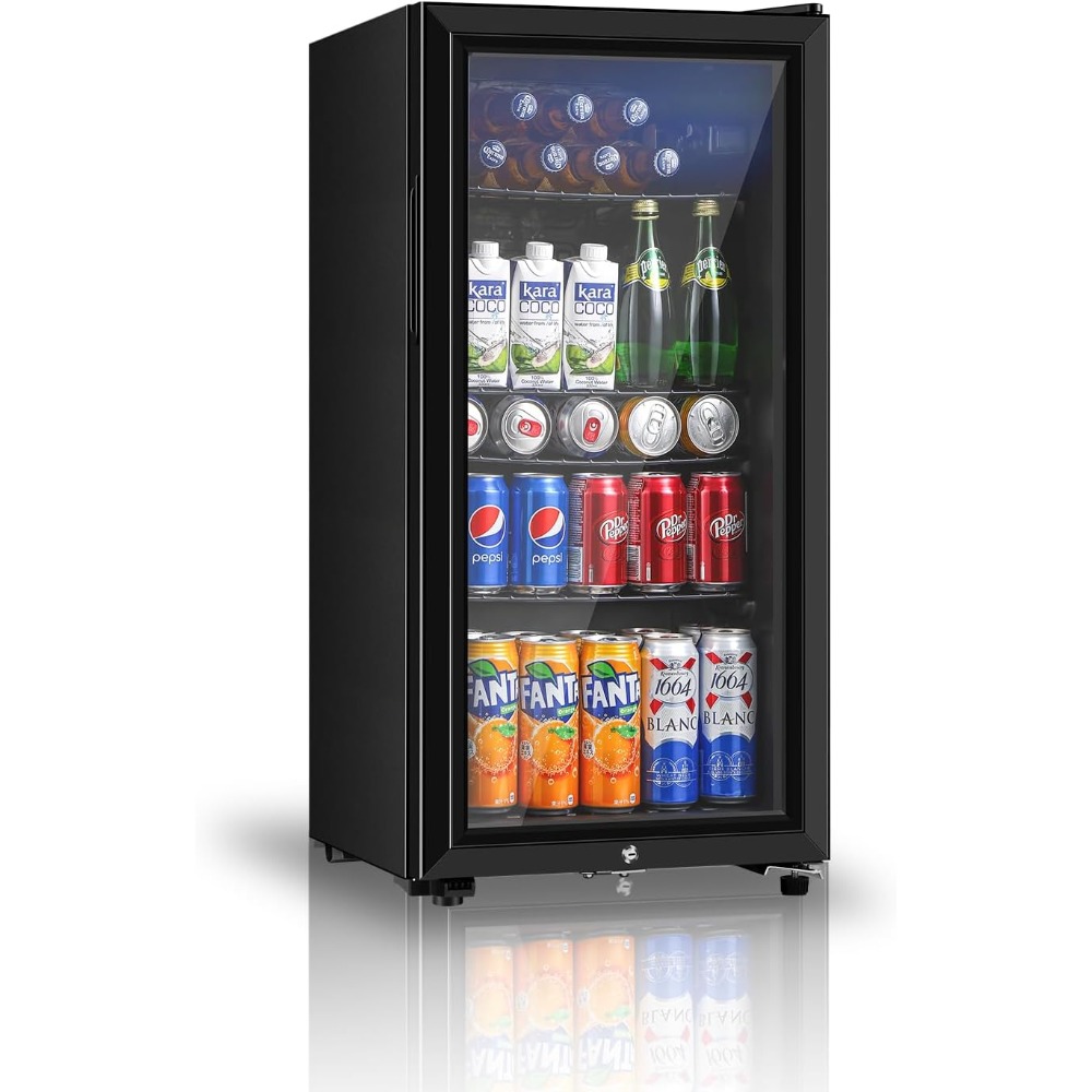 Wine Beer Fridge - Beverage Refrigerator, Three Point Two Cubic