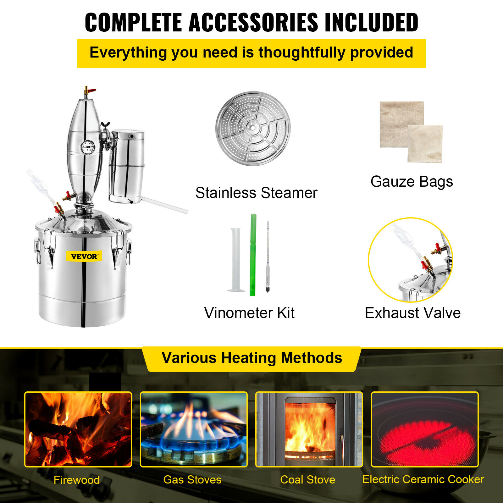 SucceBuy 20L-70L Alcohol Disti - Wine Beer Distillation recensione e prezzo