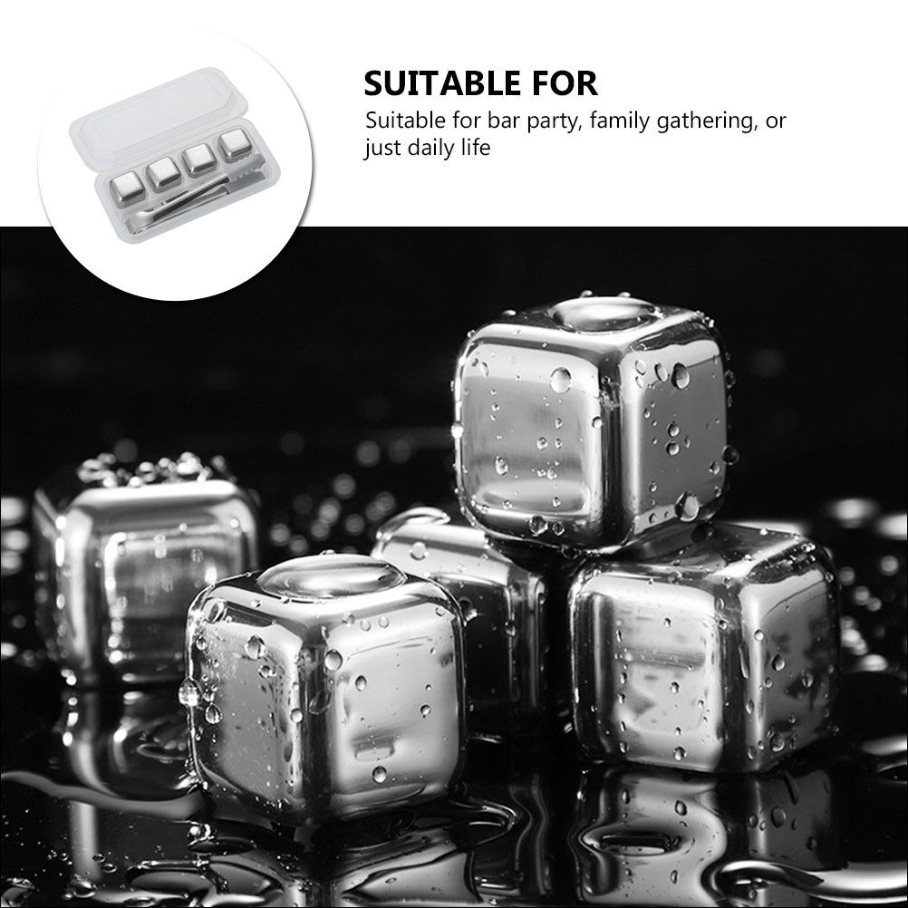 1Set Stainless Steel Ice Cube  - Whiskey Stone Set recensione e prezzo