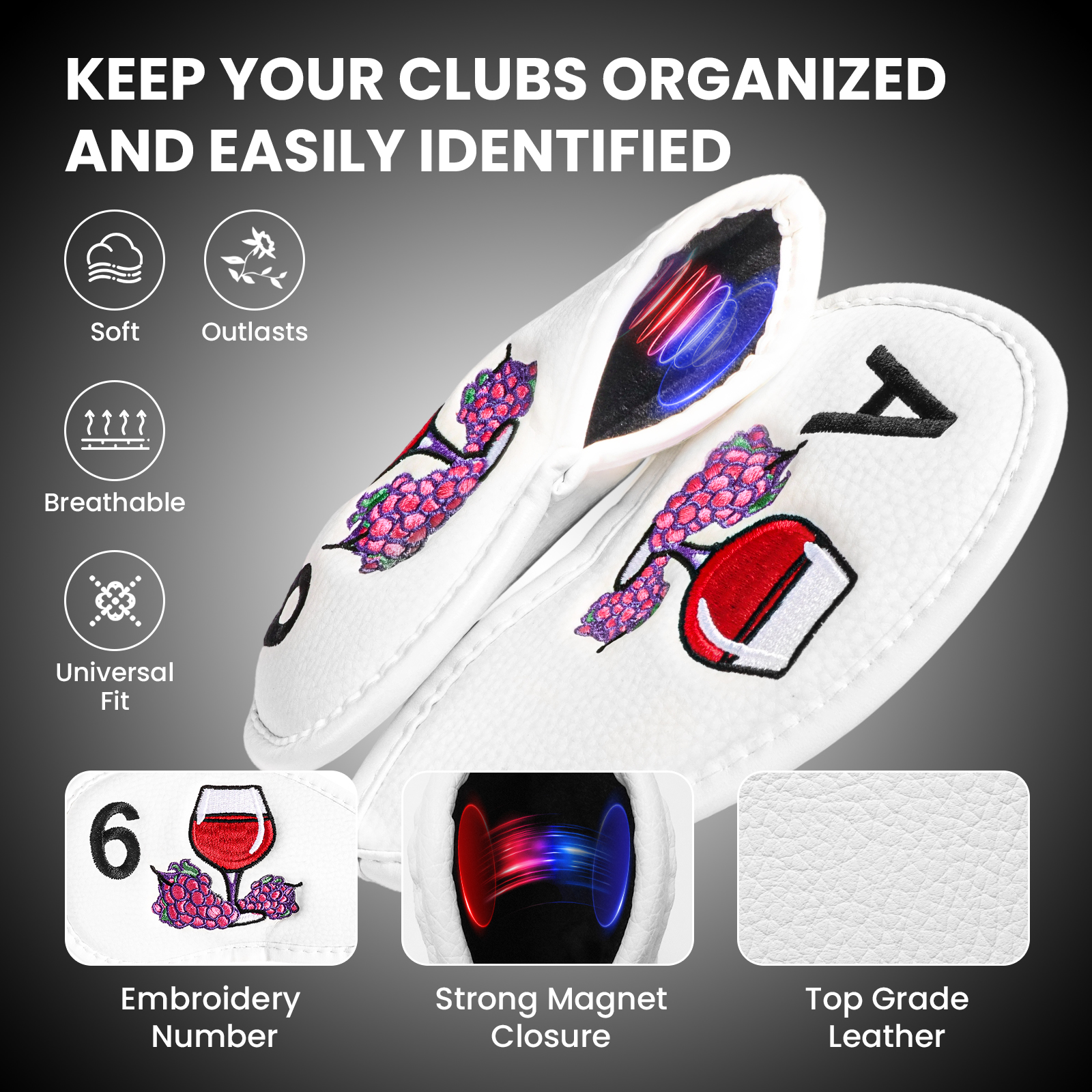 Magnetic Golf Club Head Covers - Wine & Beer Quito recensione e prezzo