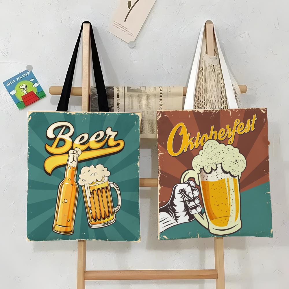 Storage Bags Canvas Tote Bag L - Beer Wine Grocery recensione e prezzo