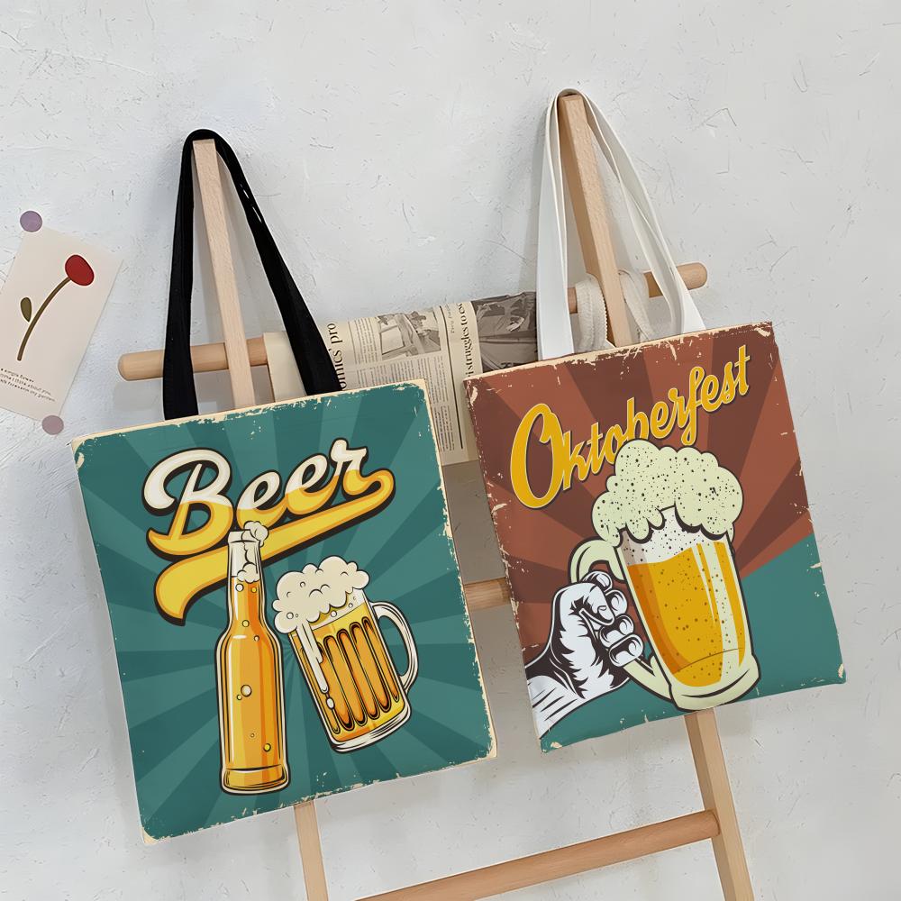 Storage Bags Canvas Tote Bag L - Beer Wine Grocery recensione e prezzo