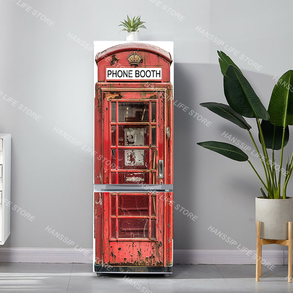 Retro Phone Booth Printed Refr - Wine Beer Fridge recensione e prezzo