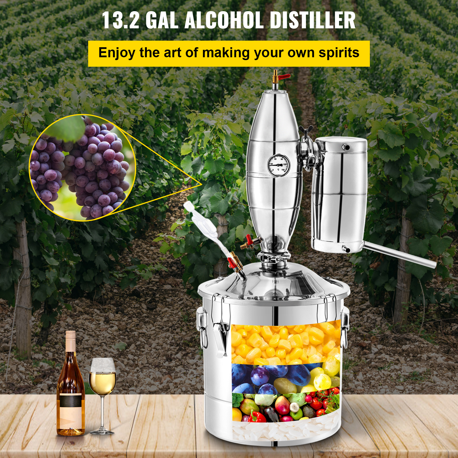 20L 30L 50L 70L Alcohol Distil - Wine Beer Distillation recensione e prezzo
