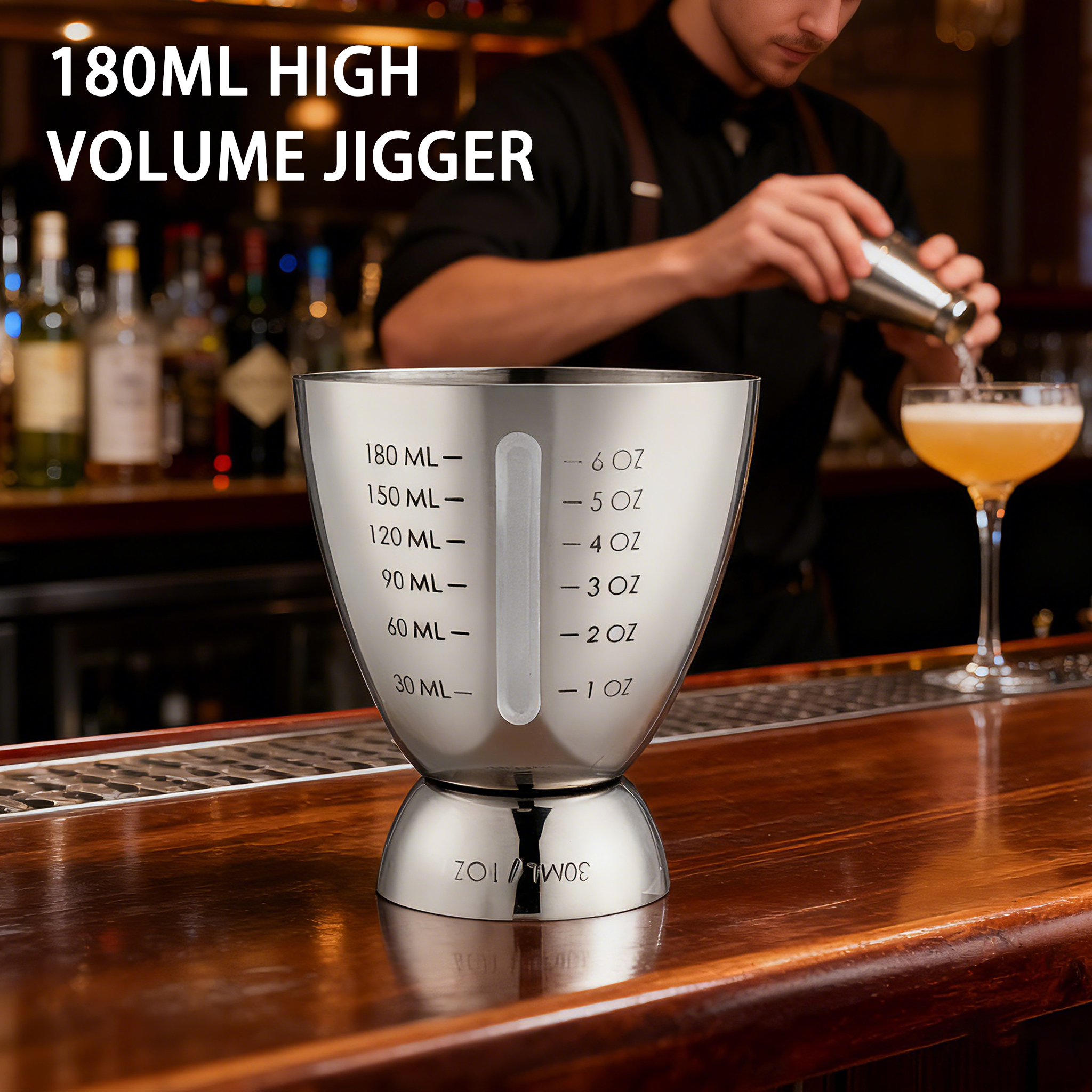 New 30ml/60ml Cocktail Bar Sta - Spirit Measure Jigger recensione e prezzo