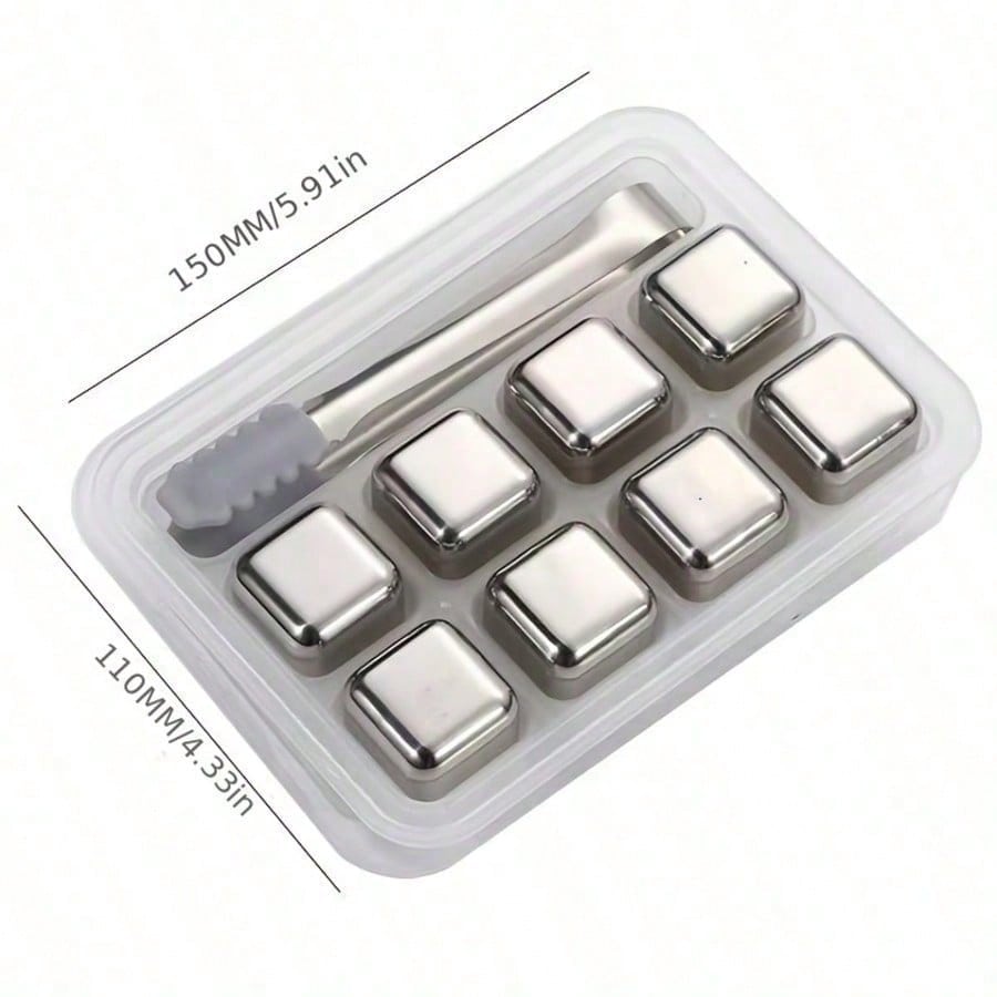 8pcs Stainless Steel Ice Cubes - Whiskey Stone Set recensione e prezzo