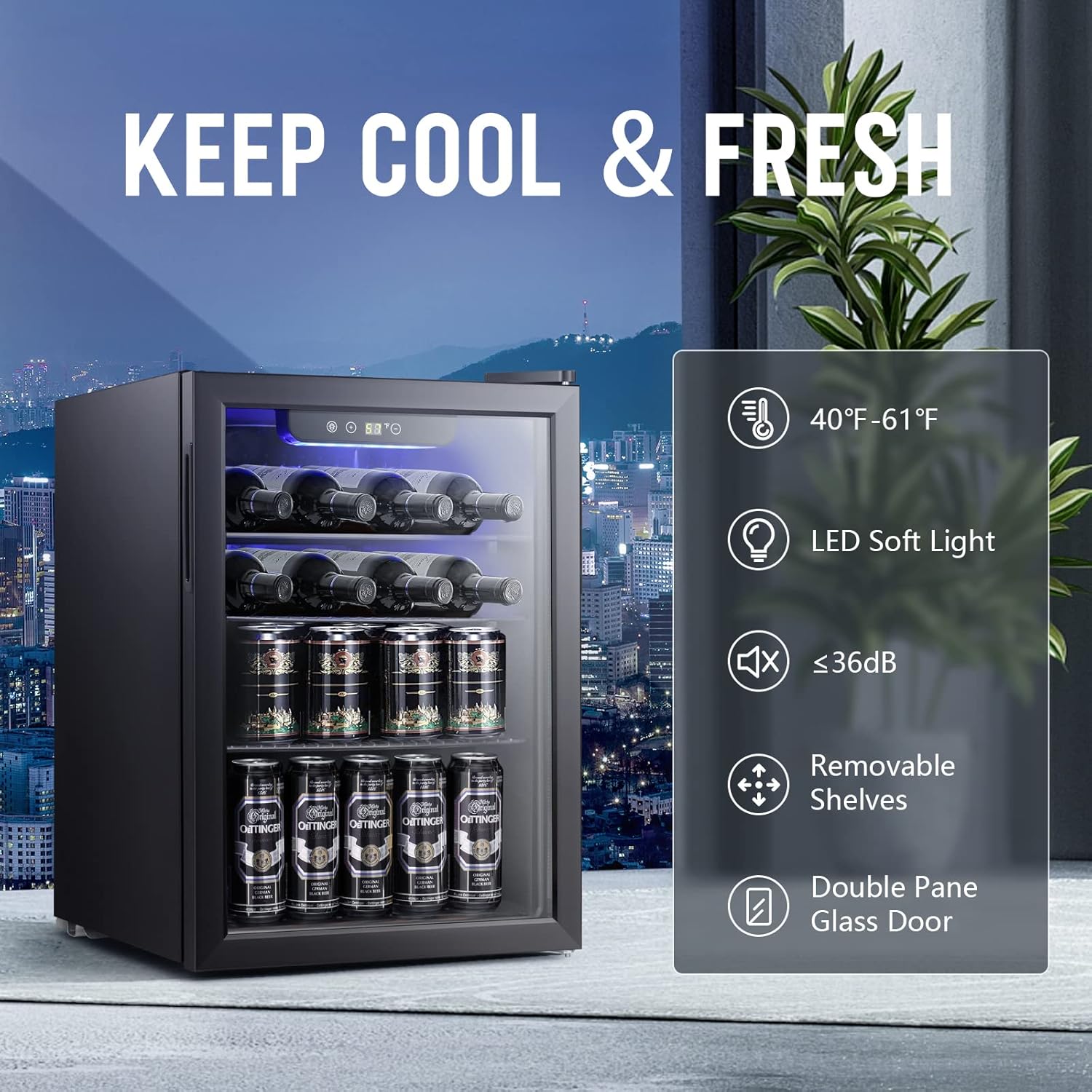 2.6cu.ft Wine Cooler/Cabinet B - Wine Beer Fridge recensione e prezzo