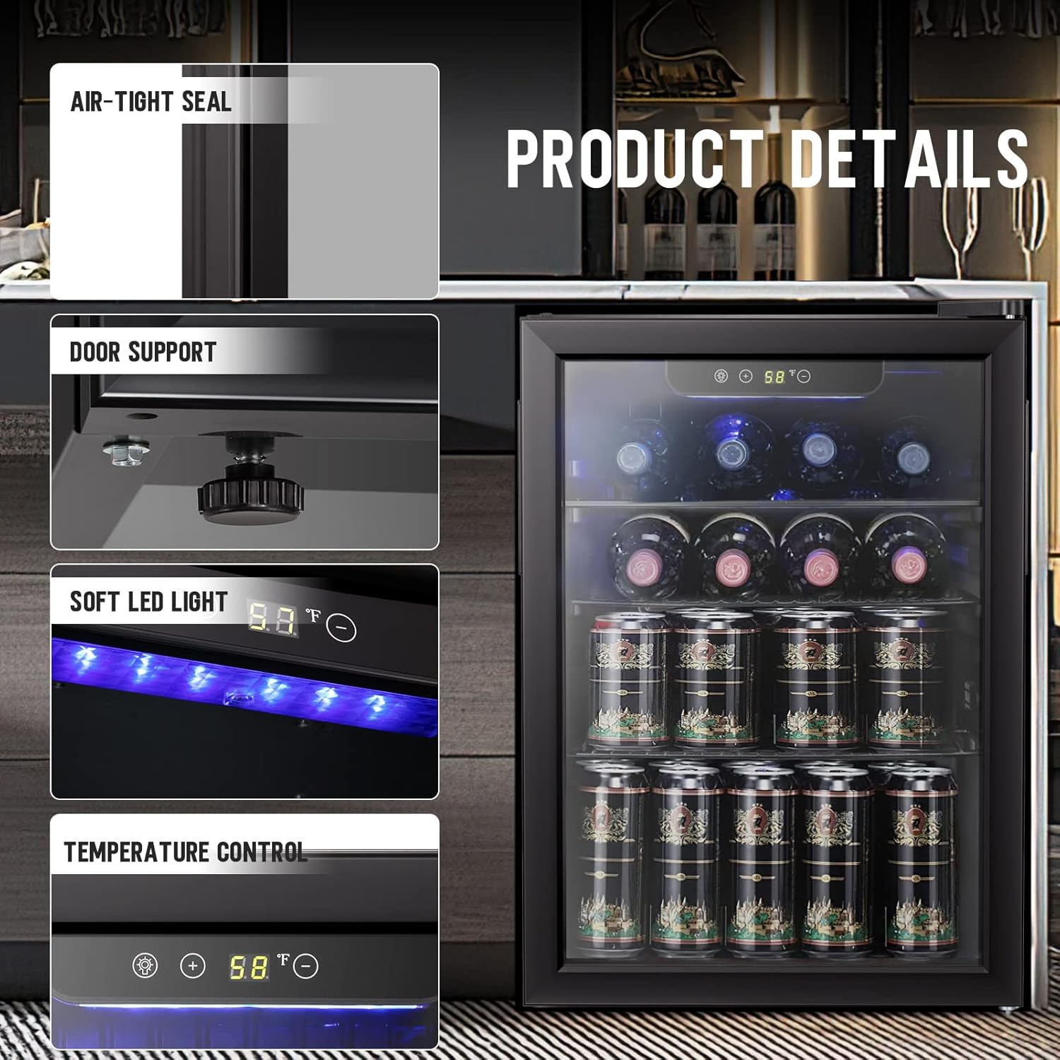 2.6cu.ft Wine Cooler/Cabinet B - Wine Beer Fridge recensione e prezzo