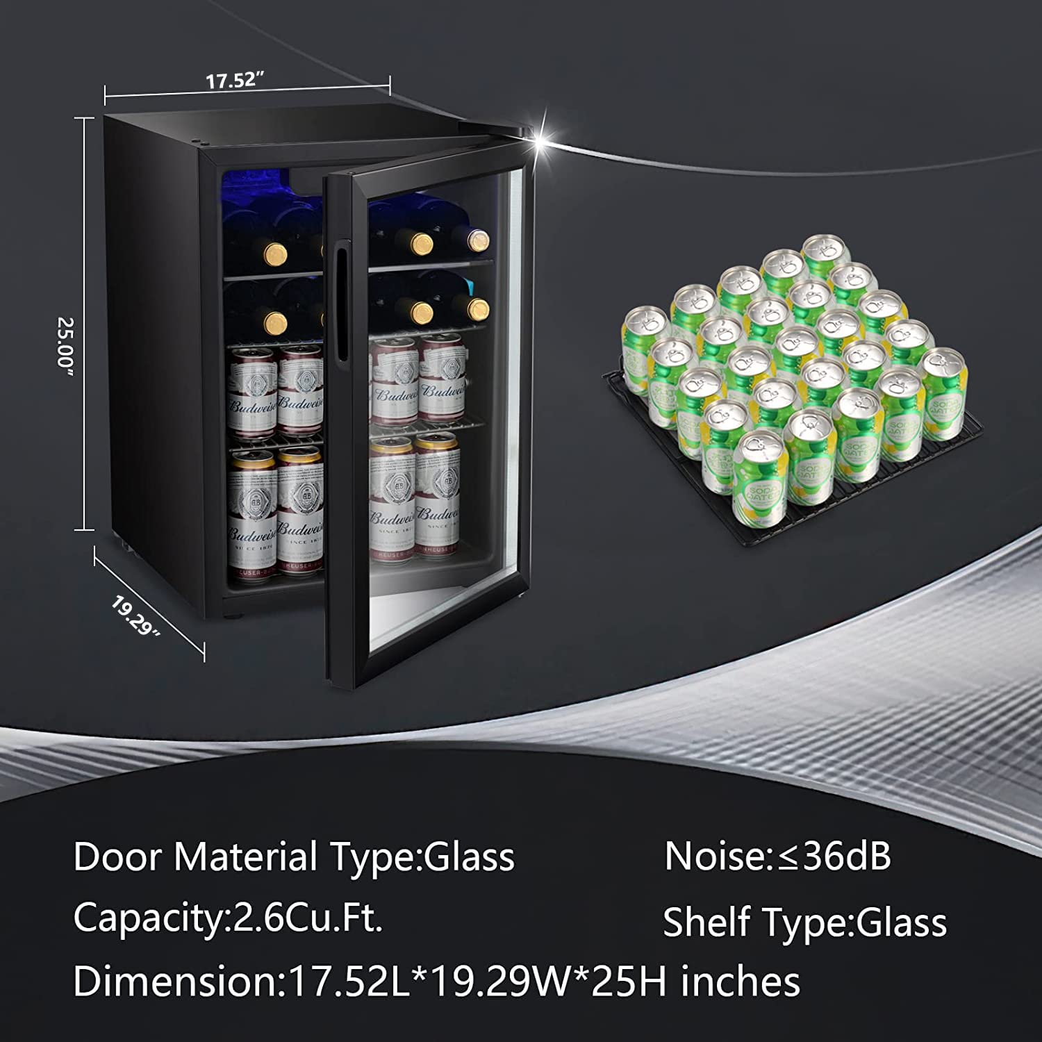 2.6cu.ft Wine Cooler/Cabinet B - Wine Beer Fridge recensione e prezzo