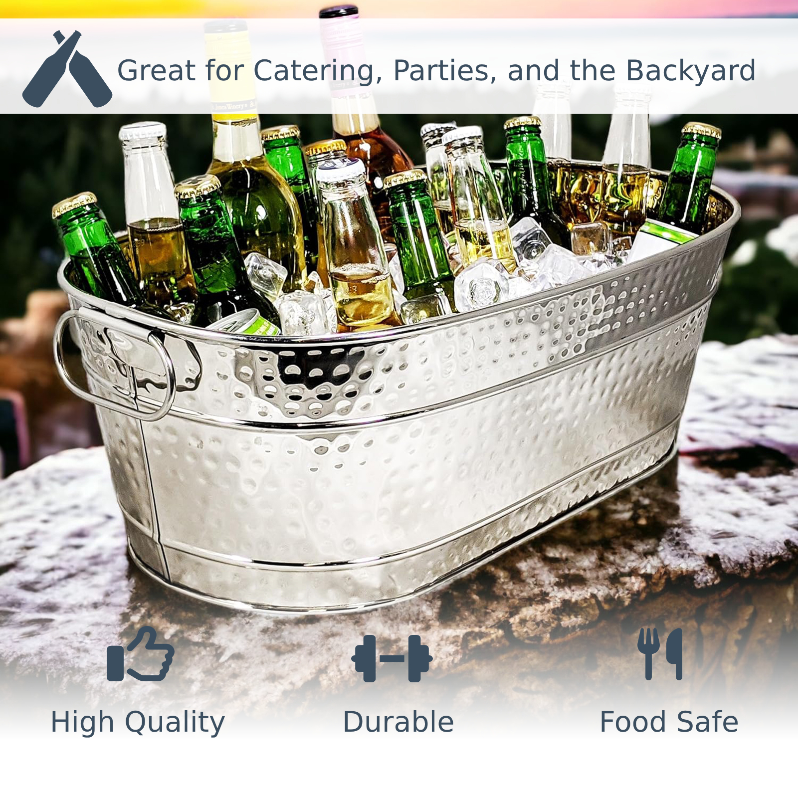 Ice Bucket Galvanized Tub Stor - Wine With Beer Cocktail recensione e prezzo