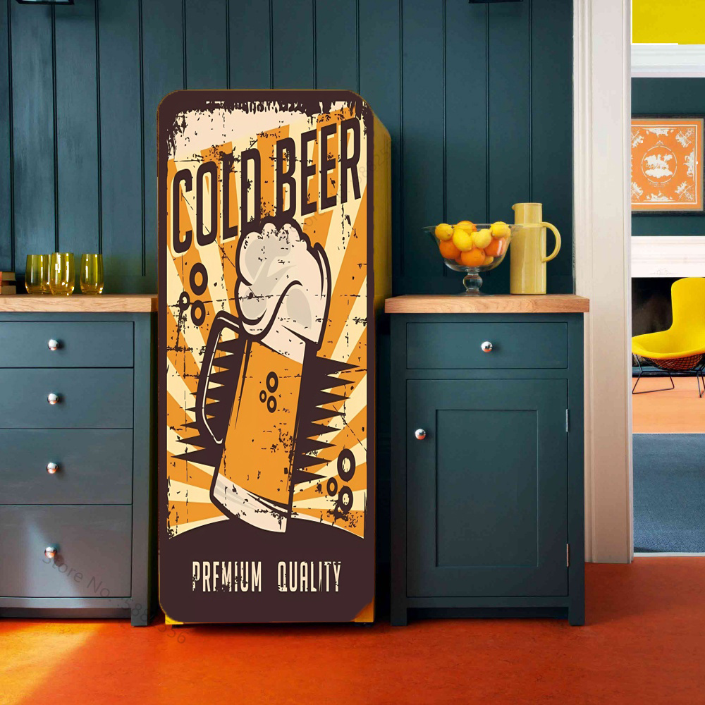 Retro Beer Design Poster Refri - Wine Beer Fridge recensione e prezzo