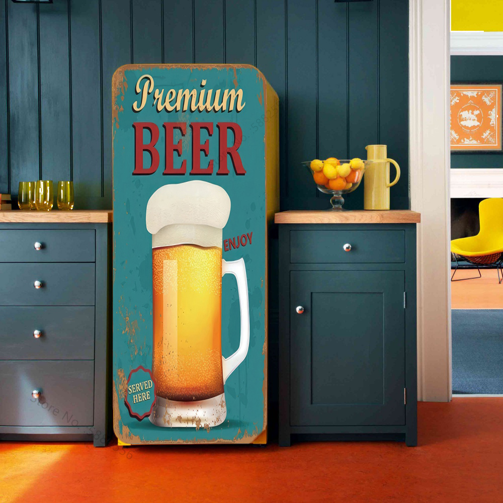 Retro Beer Design Poster Refri - Wine Beer Fridge recensione e prezzo