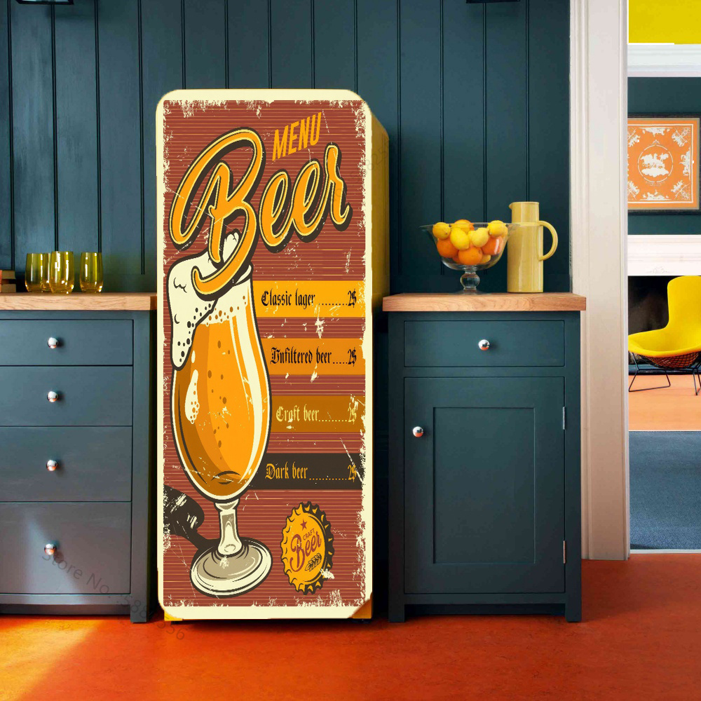 Retro Beer Design Poster Refri - Wine Beer Fridge recensione e prezzo