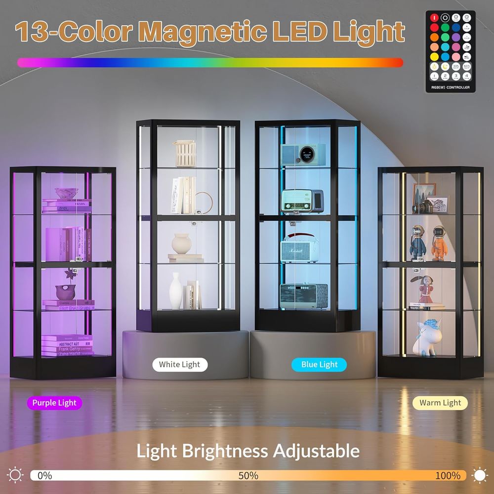 4-Sided Lockable Glass Display - Wine & Beer Quito recensione e prezzo