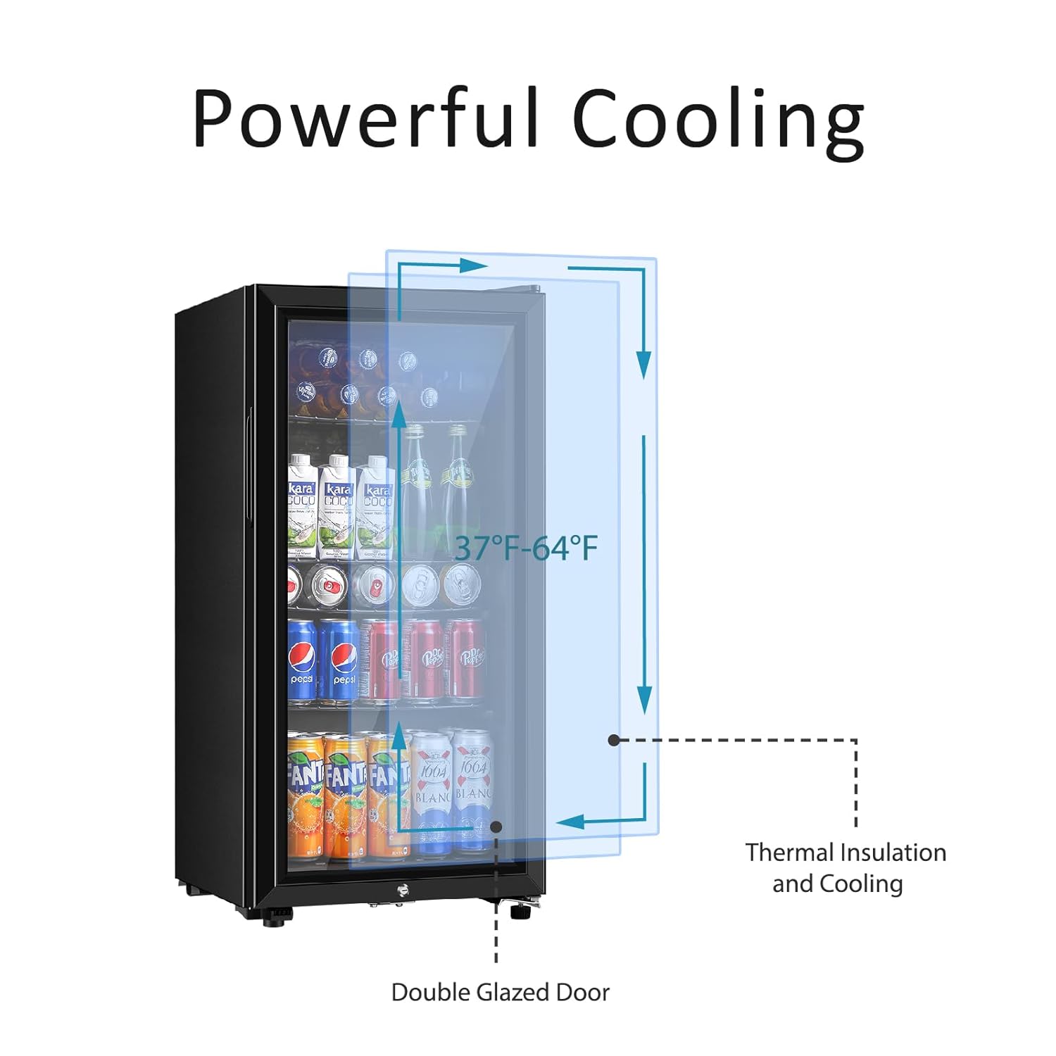 Beverage Refrigerator, 3.2 Cu. - Wine Beer Fridge recensione e prezzo