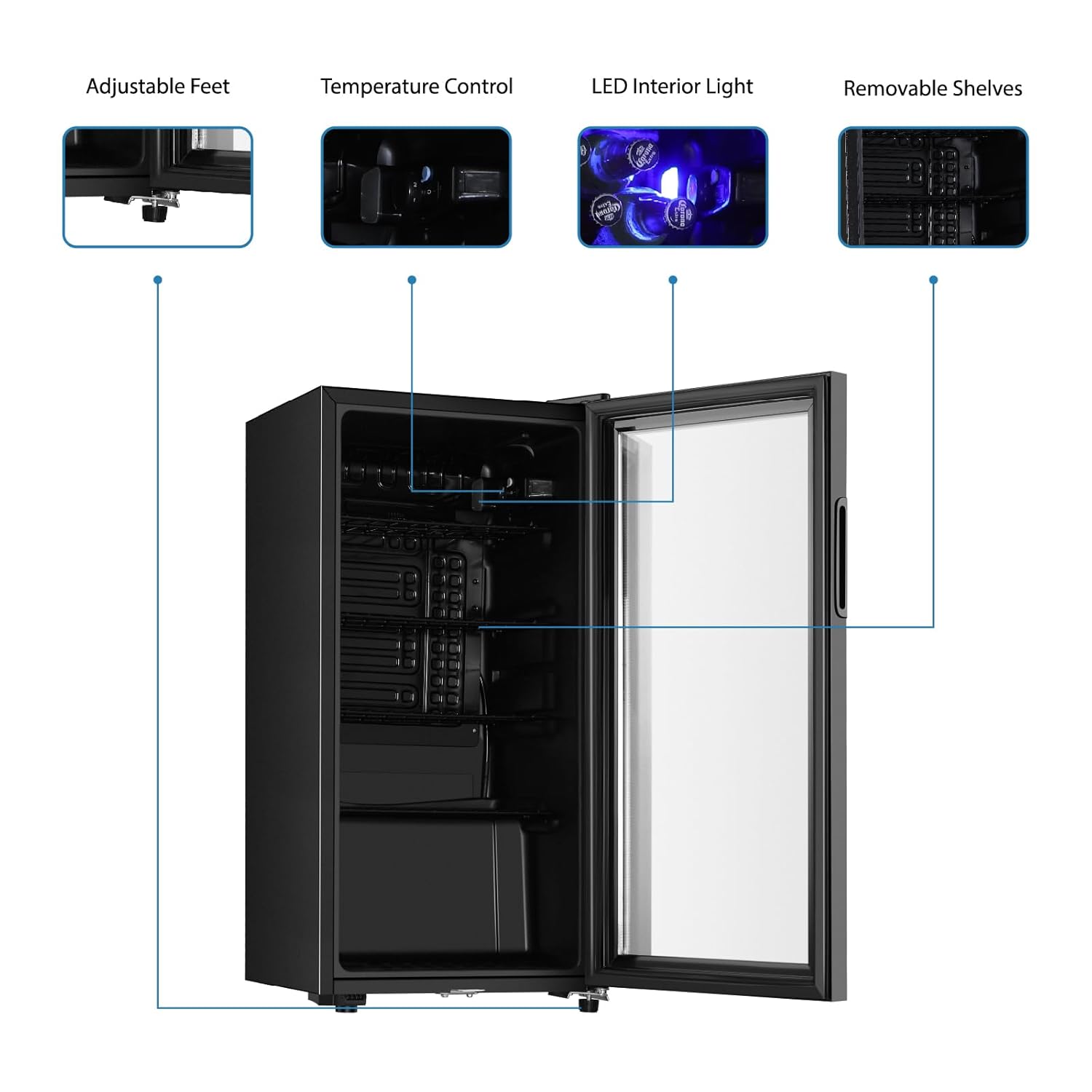 Beverage Refrigerator, 3.2 Cu. - Wine Beer Fridge recensione e prezzo