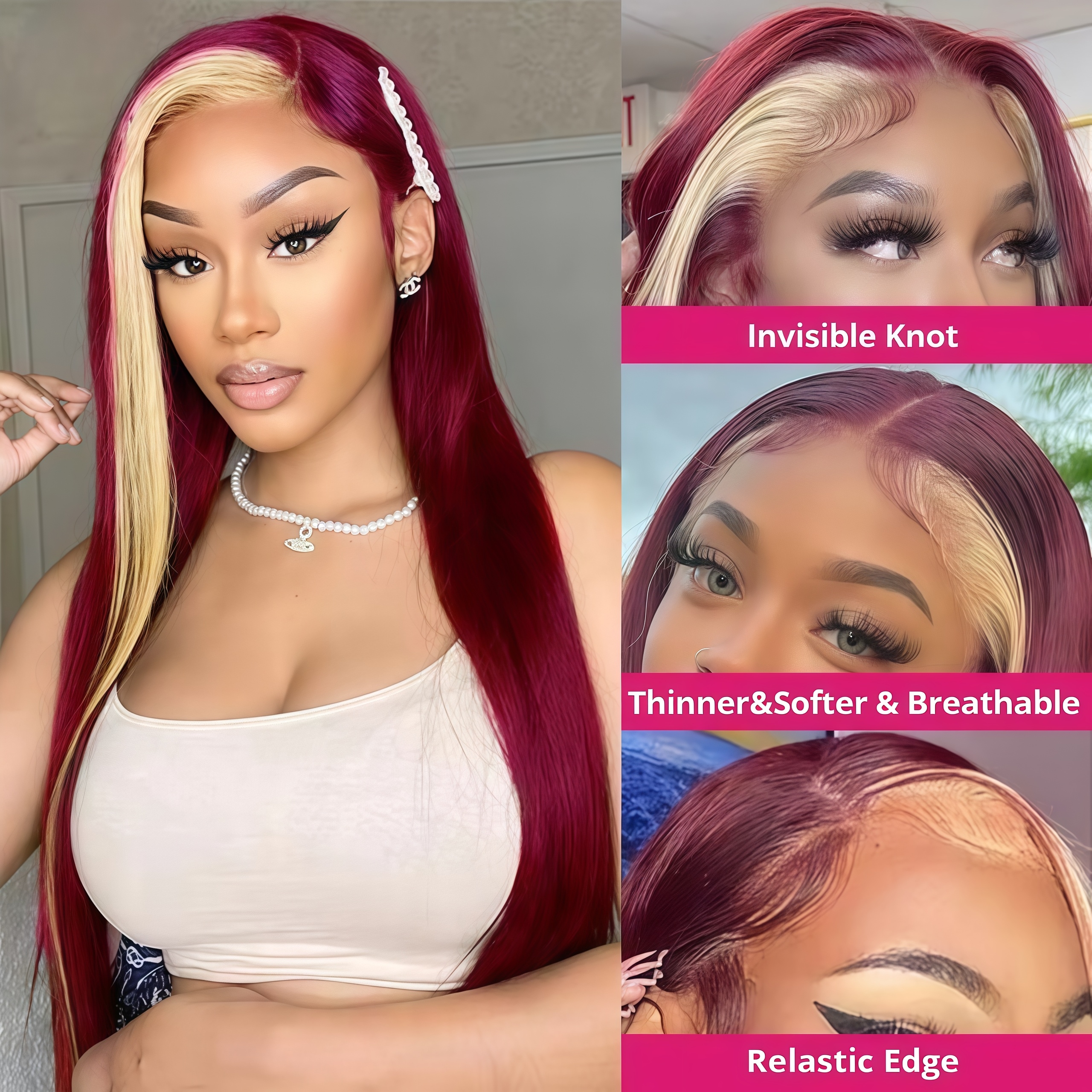 613/99J Lace Front Wigs Human  - Wine & Beer Quito recensione e prezzo