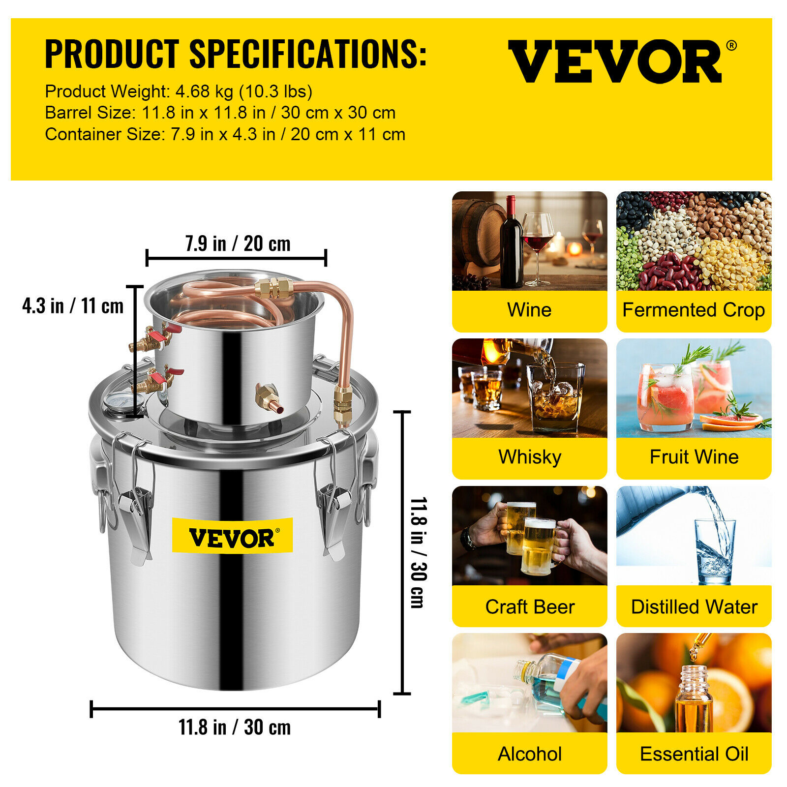 SIHAO Distiller 5 Gallon 21L A - Wine Beer Distillation recensione e prezzo