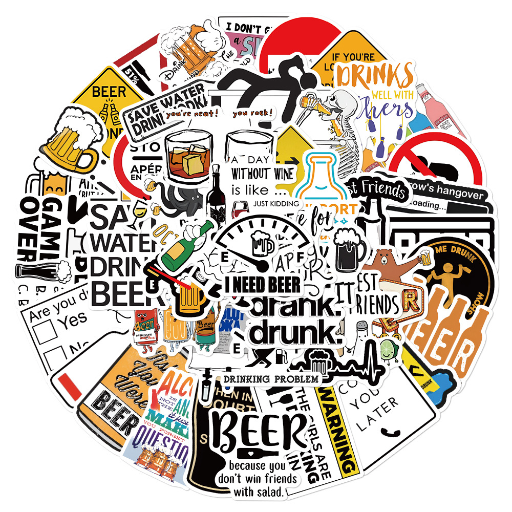 10/30/52PCS Funny Alcoholism V - Wine Beer Fridge recensione e prezzo