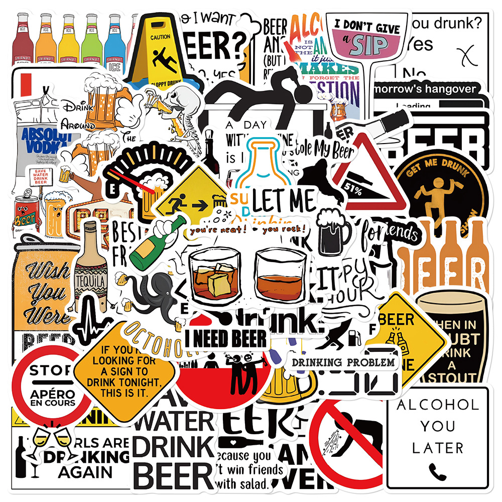 10/30/52PCS Funny Alcoholism V - Wine Beer Fridge recensione e prezzo