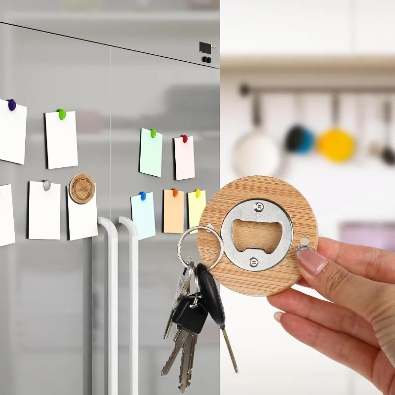 10/1pcs Magnetic Bamboo Bottle - Wine Beer Fridge recensione e prezzo