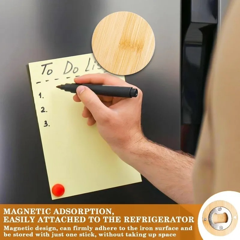 10/1pcs Magnetic Bamboo Bottle - Wine Beer Fridge recensione e prezzo