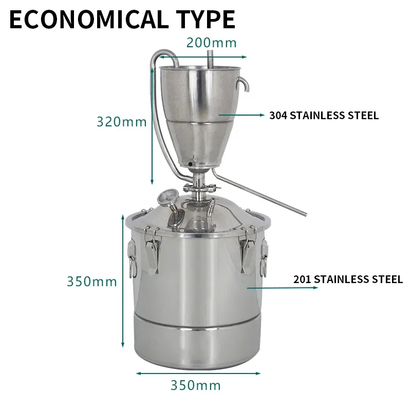 30L Stainless Steel Water Alco - Wine Beer Distillation recensione e prezzo